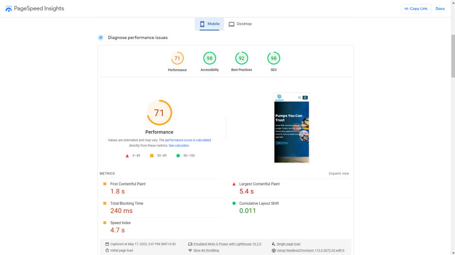 Google PageSpeed Insights