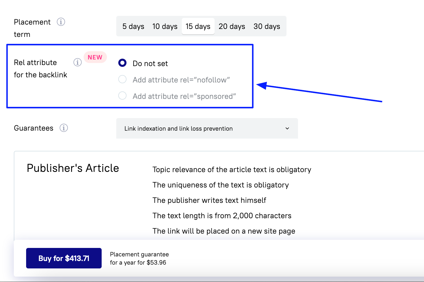 New Features in Serpzilla: Place Guest Posts with the rel attribute ...