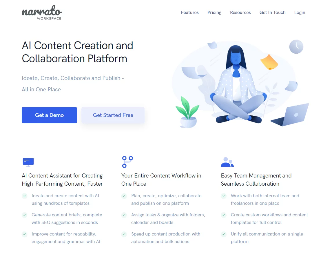 Narrato AI content creation