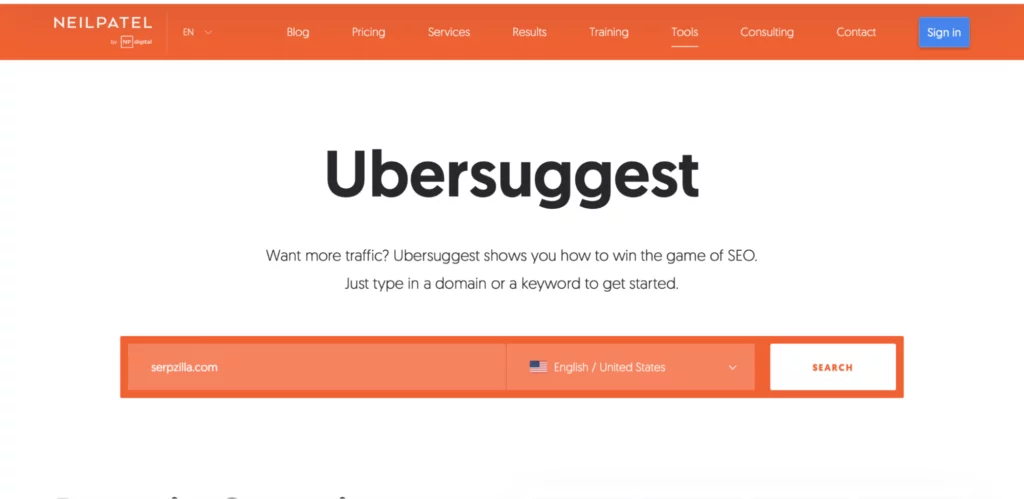 Ubersuggest backlinks and domains Ubersuggest backlinks and domains