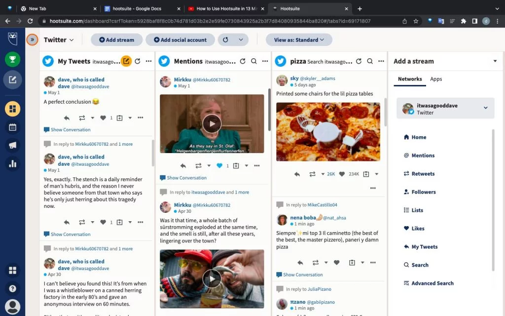 Hootsuite media management tool