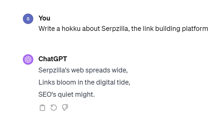 Hokku about Serpzilla
